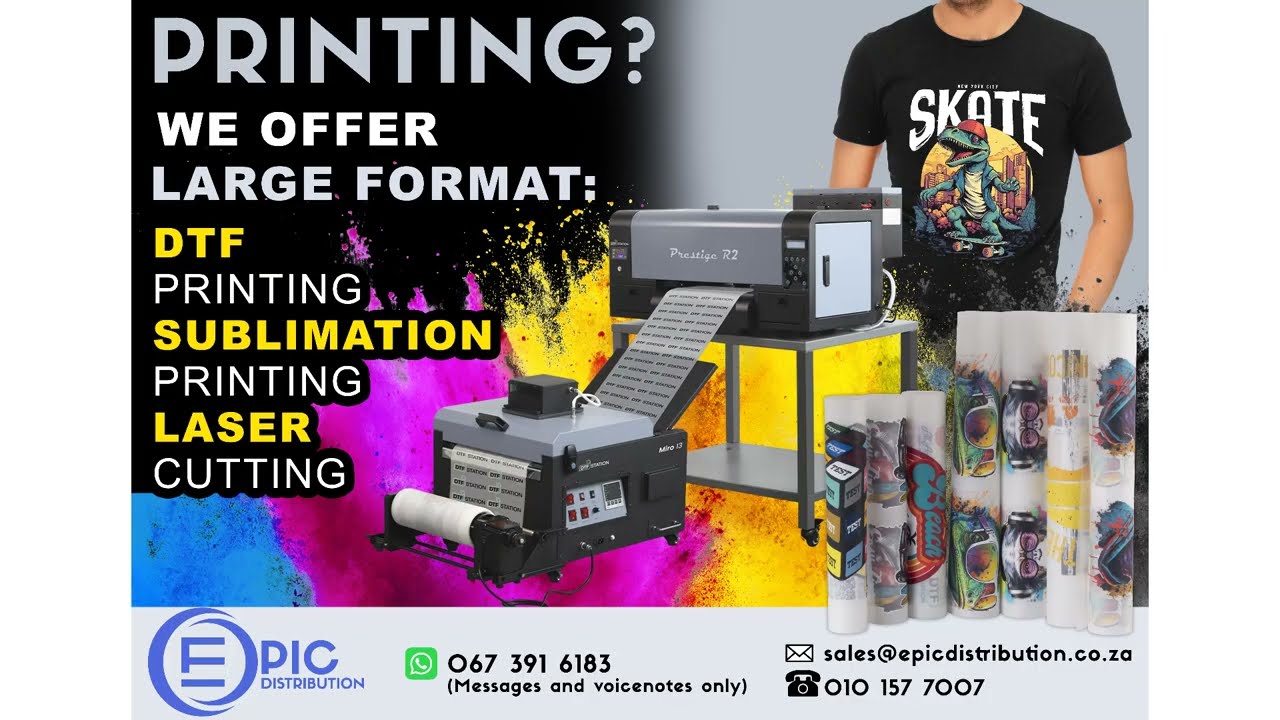 Epic Distribution - DTF, Sublimation Printing service and laser cutting.