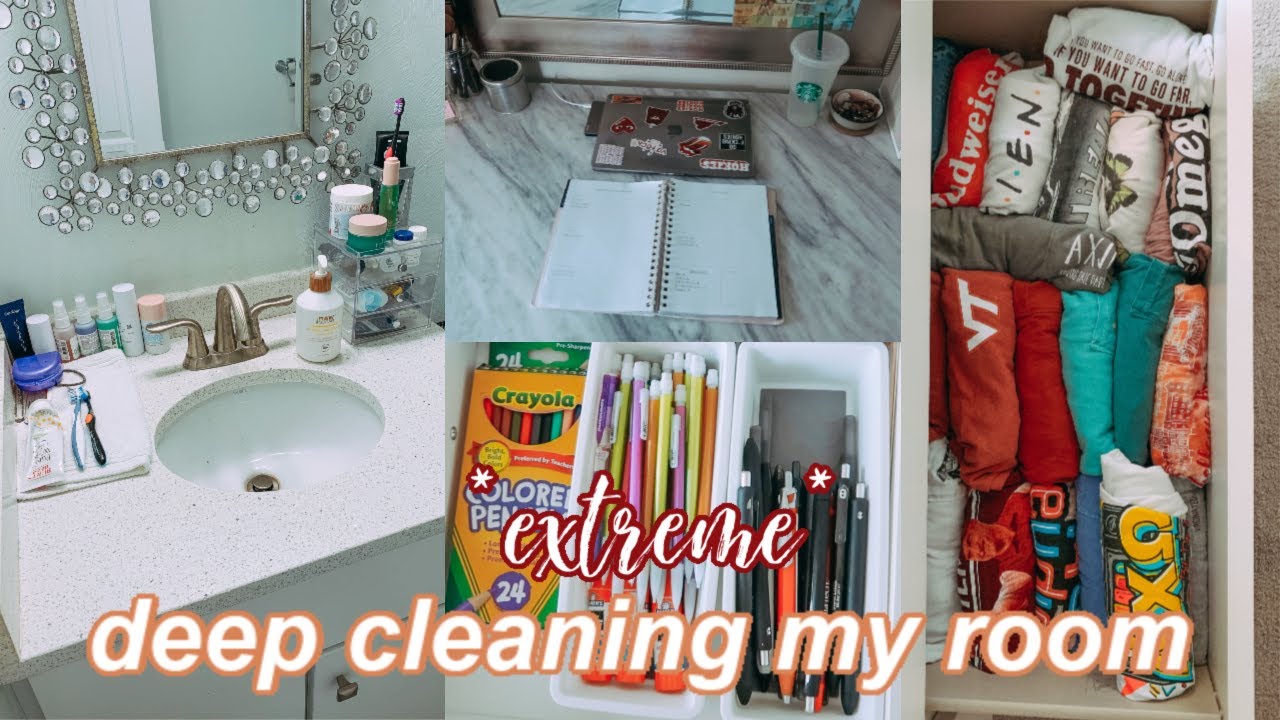 EXTREME deep cleaning my room!! *organizing & decluttering*