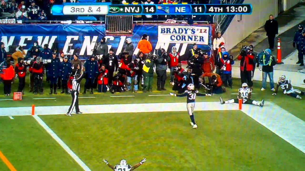 Santonio Holmes Amazing Touchdown Catch vs Patriots- Divisional Playoffs