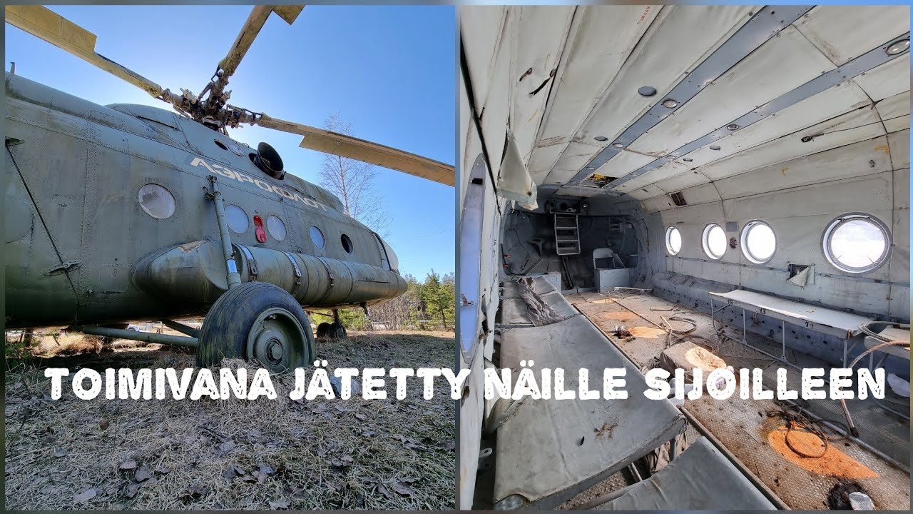 Venäläinen helikopteri Mil Mi-8 (Ми-8) + bonus video rauniotalo (metsäautoja)