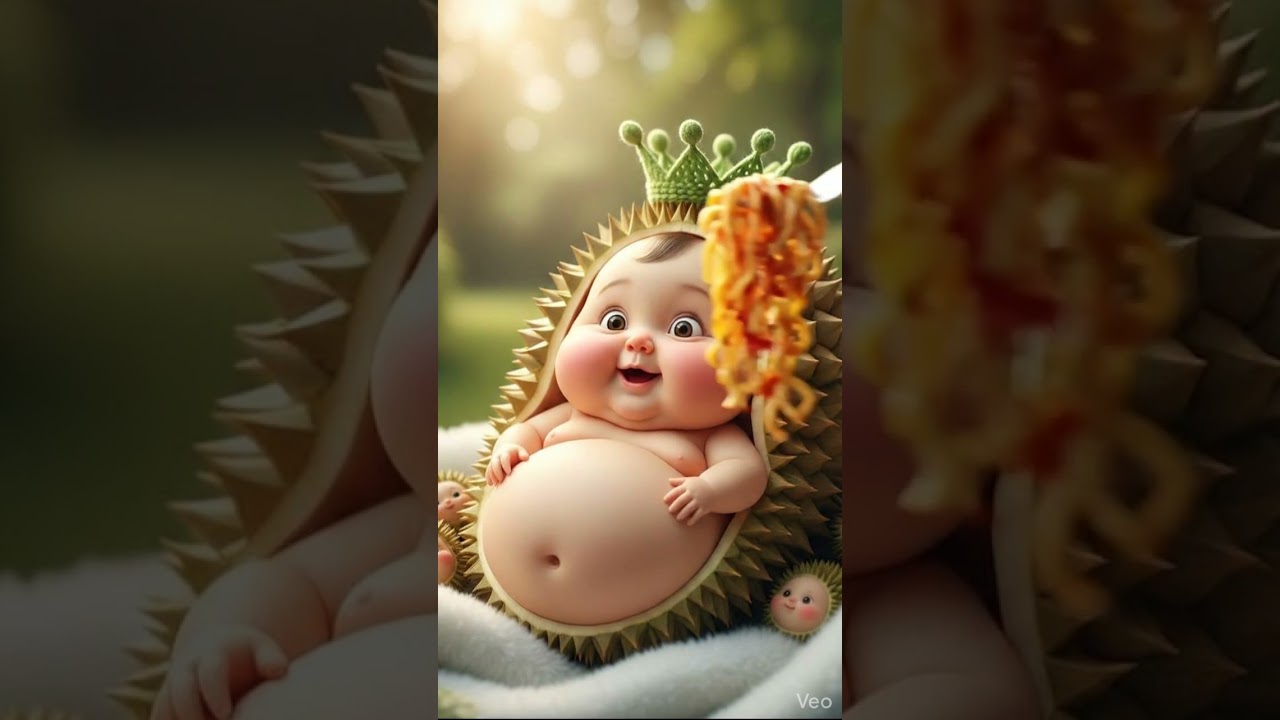 Durian Baby Tries Spicy Noodles and Instantly Regrets It 😂🔥 