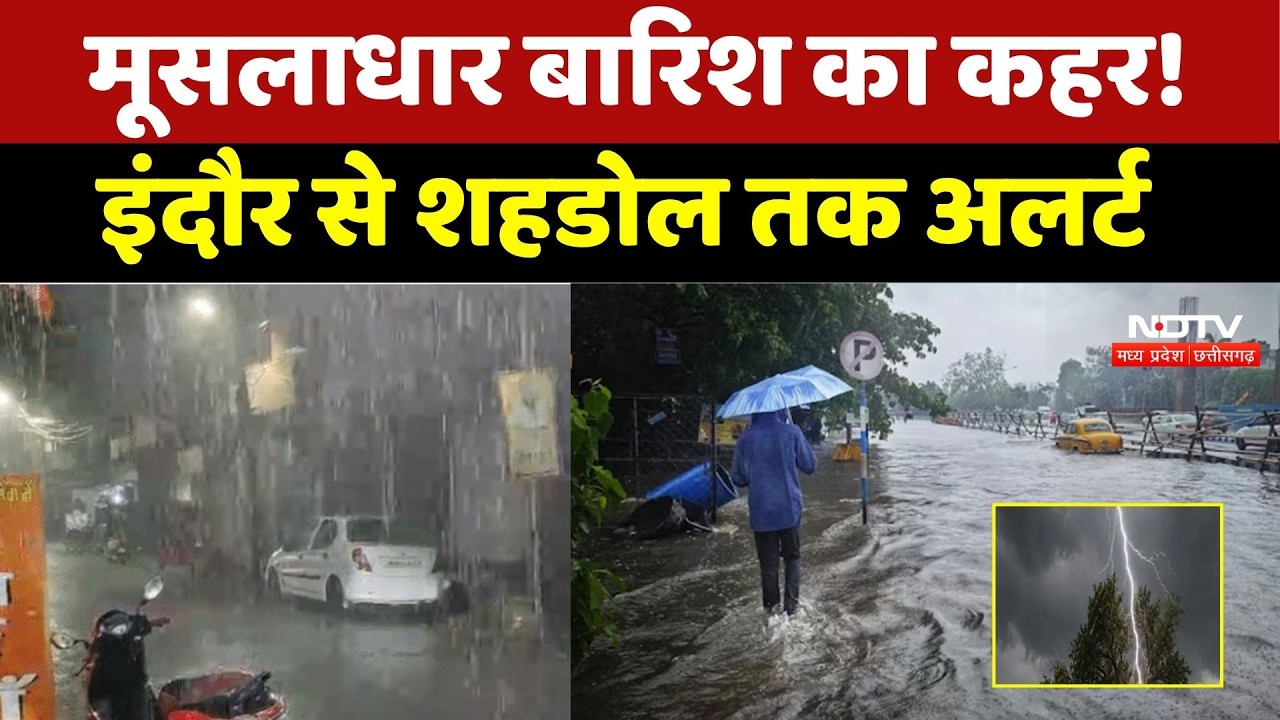 MP Rain Havoc: Indore से Shahdol तक MP में बारिश का तांडव, भारी बारिश का अलर्ट | Weather News । Rain