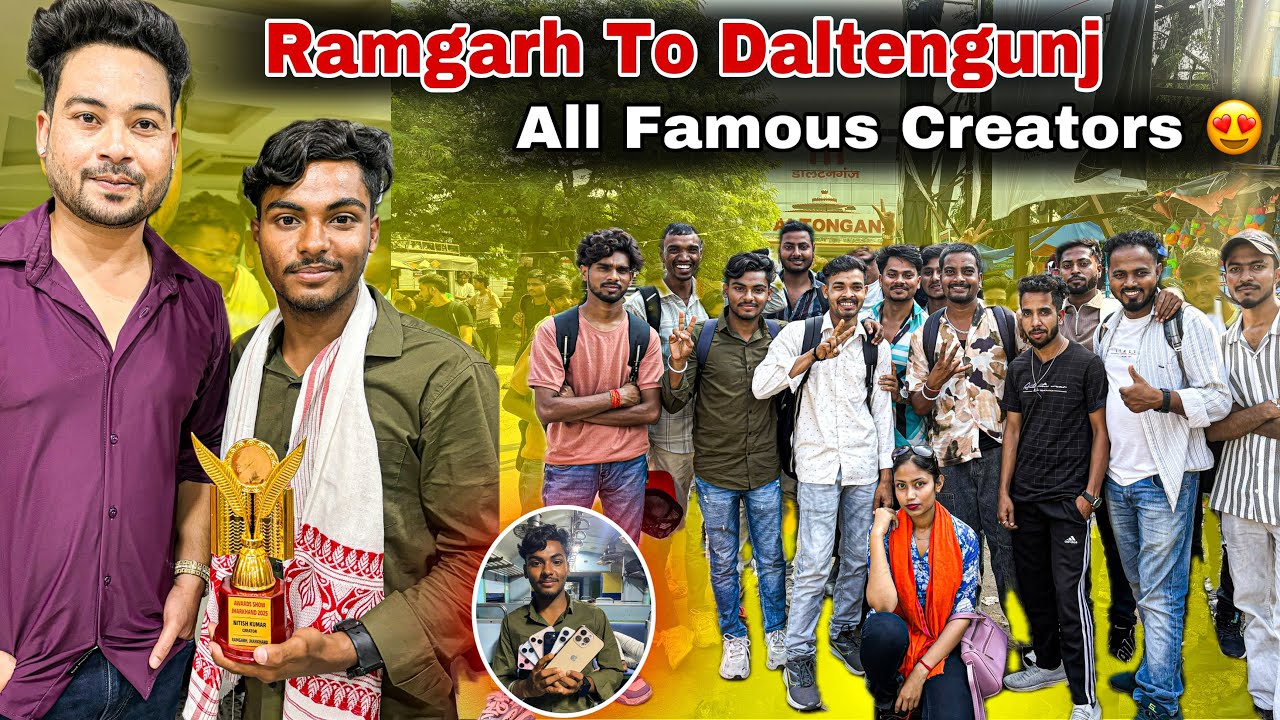 Ajh Jharkhand Ke Sabhi Famous Creators Ke Sath Train Me Masti Karte Huwe Pahuche Daltengunj 😍 