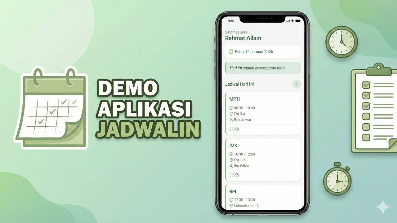 Video UAS 🎓 – Demo & Penjelasan Aplikasi Jadwalin 🚀