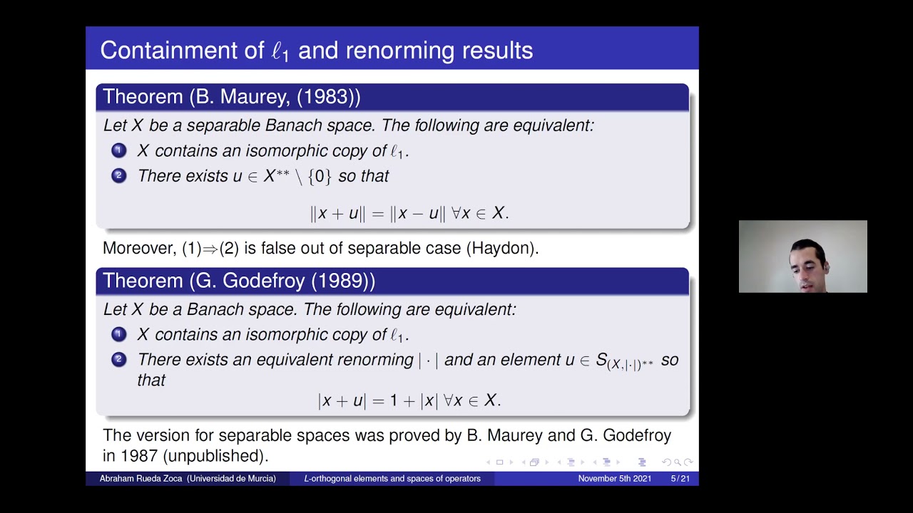 #68: Abraham Rueda Zoca - L-orthogonal elements and spaces of operators
