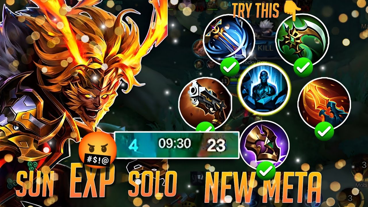 💥2025 EXP💥 SUN SOLO Gameplay | BEST BUILD FULL CARRY | MOBILE LEGENDS BANG BANG