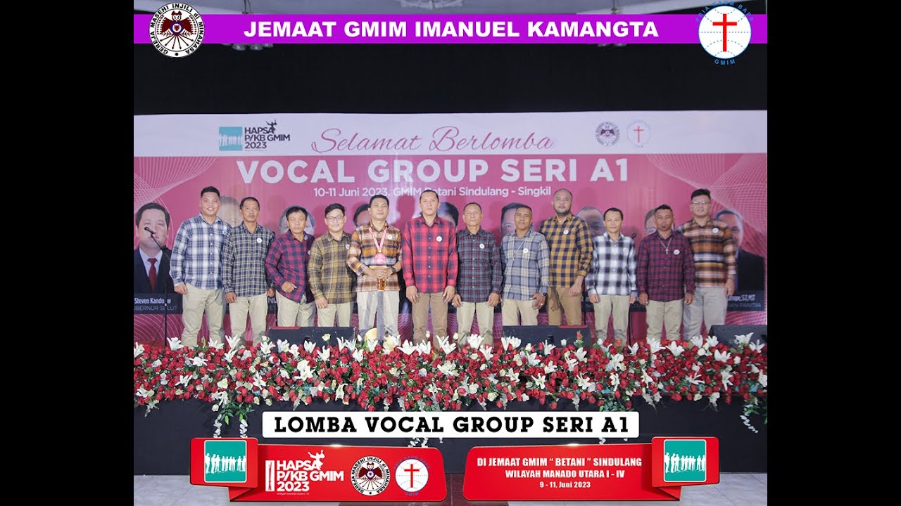 2nd Runner Up Vocal Group Seri A1 Hapsa P/KB GMIM 2023 di Wilayah Manado Utara I-IV