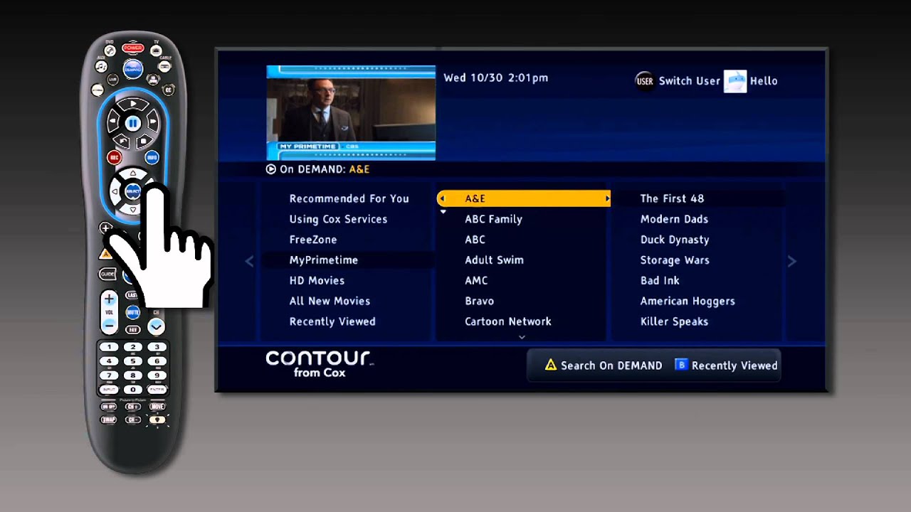 Contour from Cox - How to view my primetime On Demand (2013)