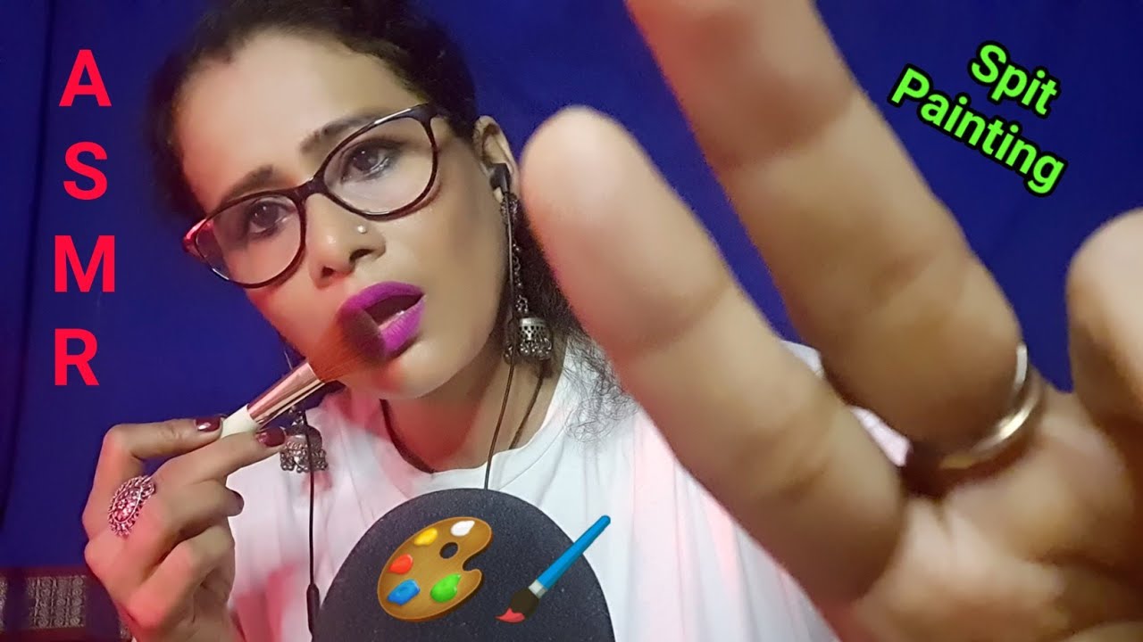 ASMR Spit Painting ~ You're My Canvas 🎨🖌(Mouth Sound) |Asmr Ghosal|