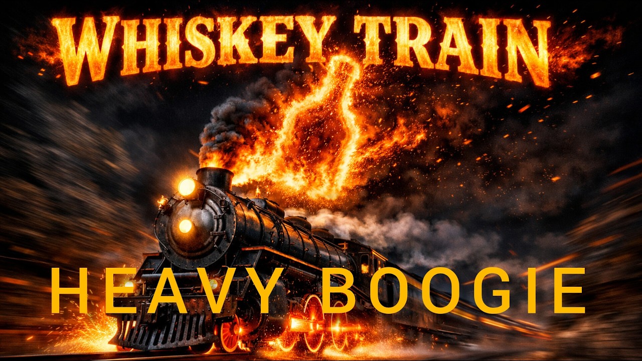 WHISKEY TRAIN | Fast Boogie Woogie Blues (Guitar Train Sound)