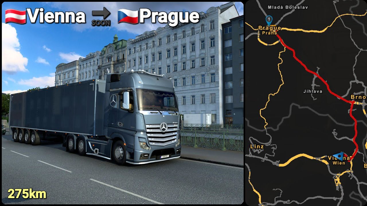 ETS2 - Vienna to Prague (275km) | ProMods