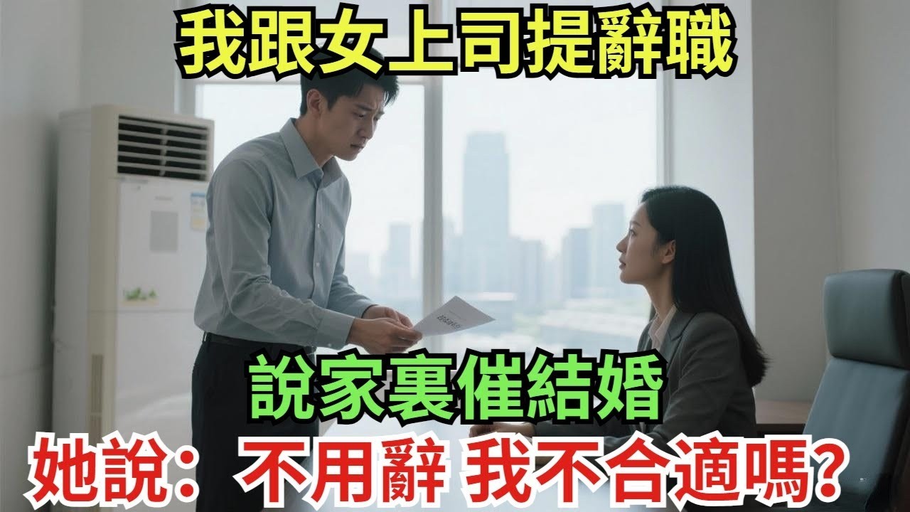 我跟女上司提辭職，說家裏催結婚，她說：不用辭，我不合適嗎？#真實故事#案件#奇聞#故事#奇聞觀察室#奇聞#真相#奇聞軼事#談笑娛生