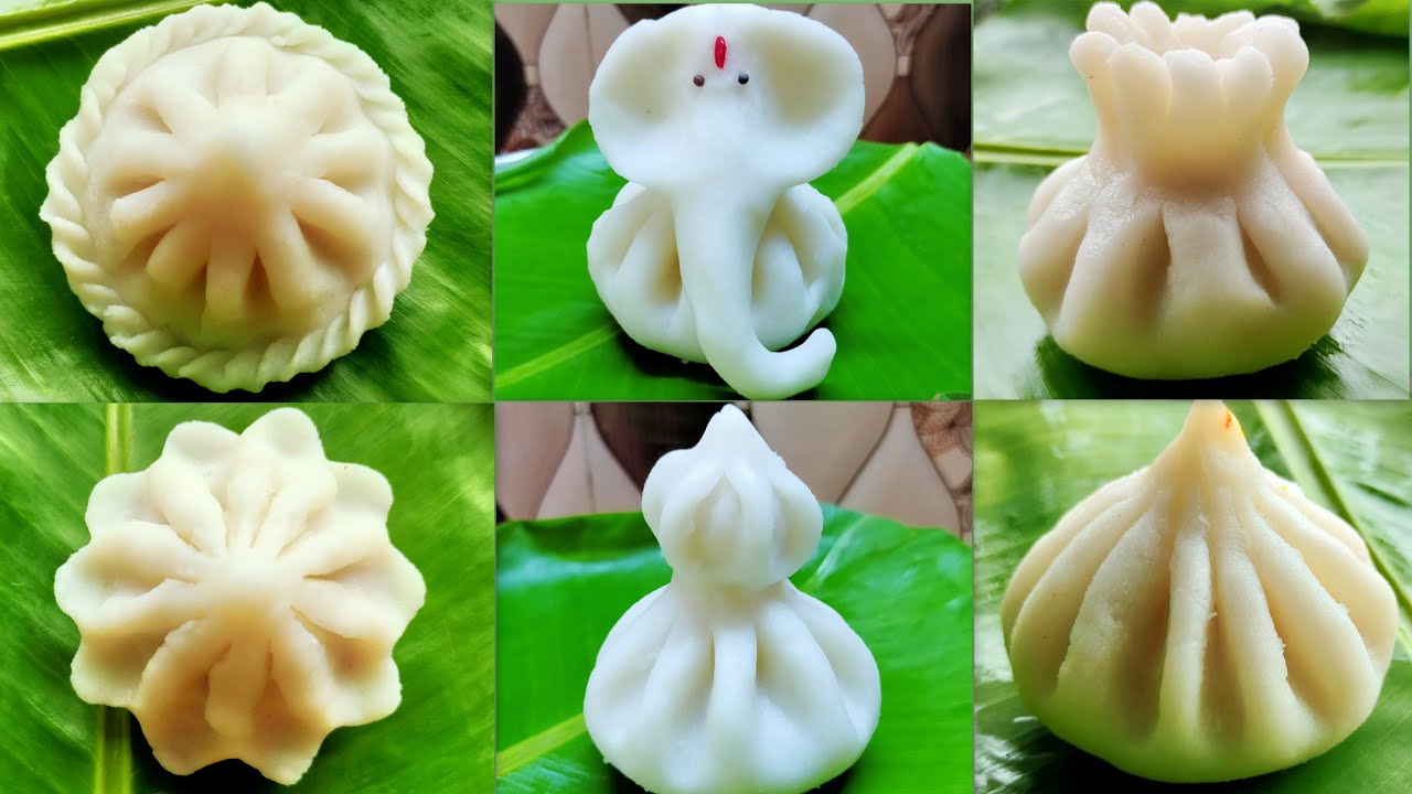 एकदम सोप्या पद्धतीने बनवलेले ६ प्रकारचे उकडीचे मोदक डिझाईन | 6 Different, Easy & Quick Modak Designs