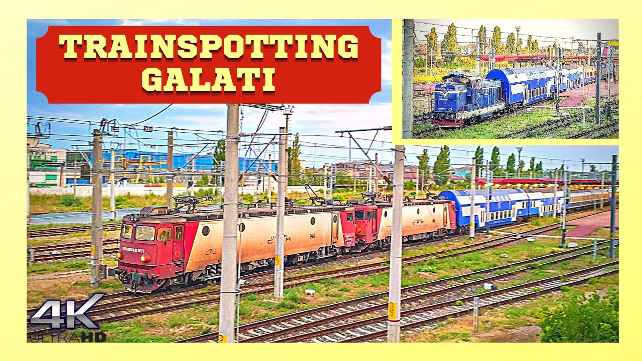 [4K] Activitate Feroviara in Gara Galati / Railway Activity in Galati Station | Trenuri