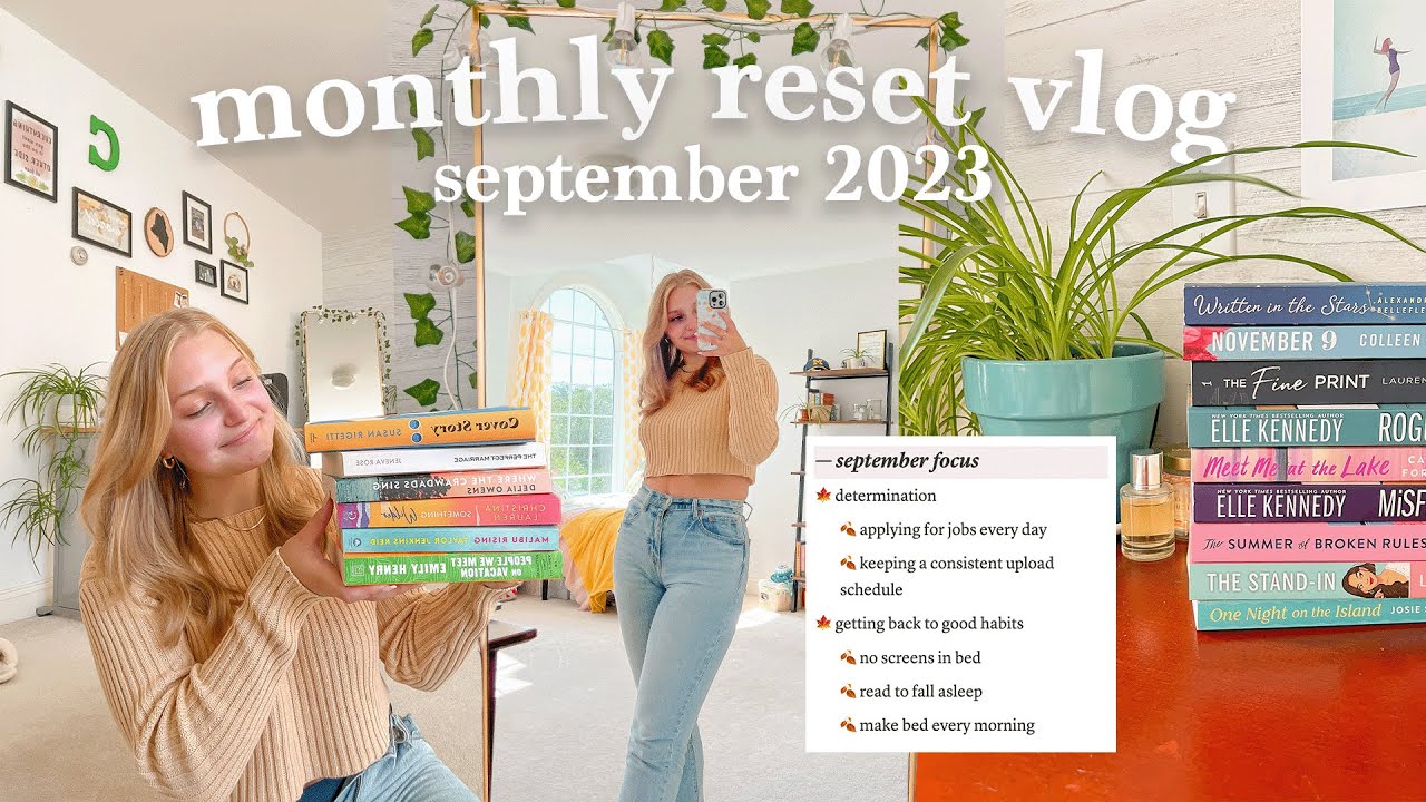 MONTHLY RESET VLOG ☕️ prepping for september, deep cleaning, goal setting, bullet journaling & more!
