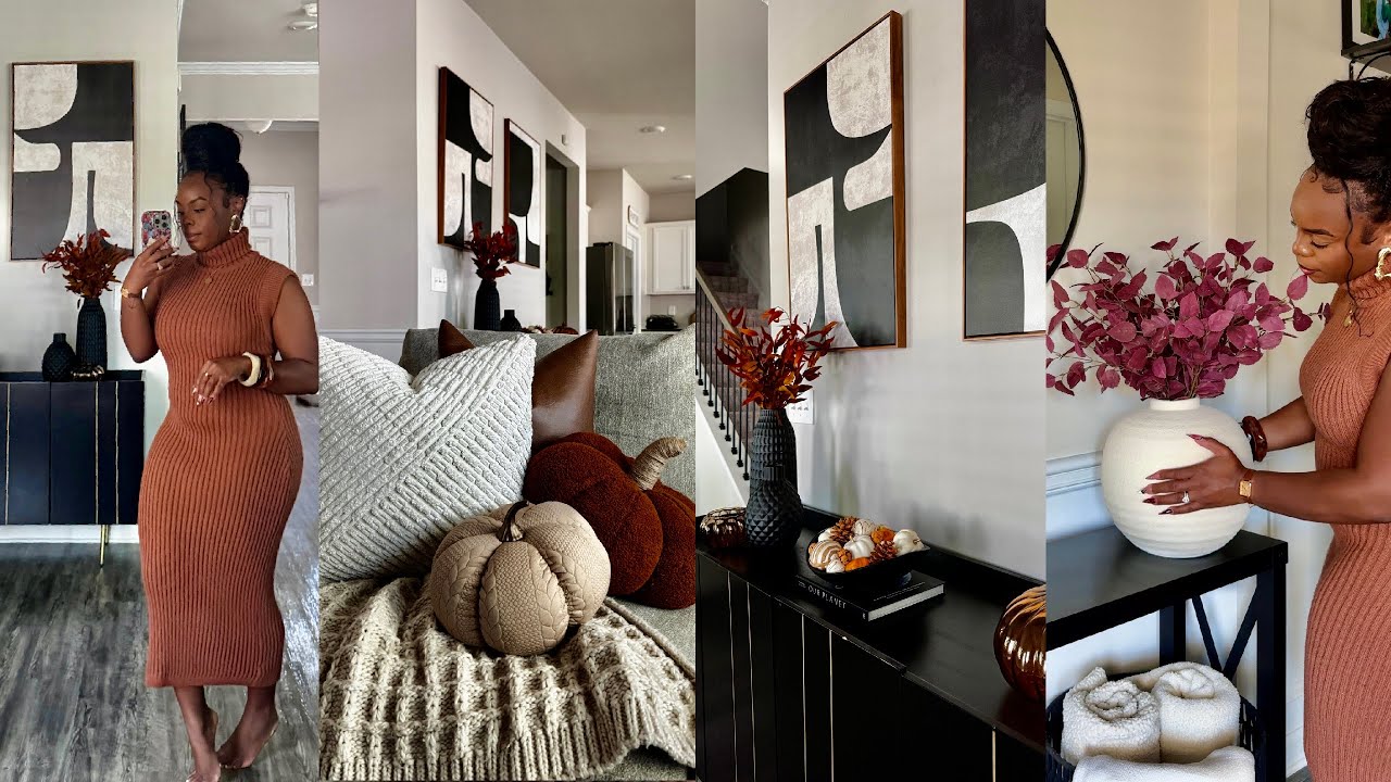 FALL VLOG | seasonal decor finds, cozy home vibes, transforming our space, hauls + more .