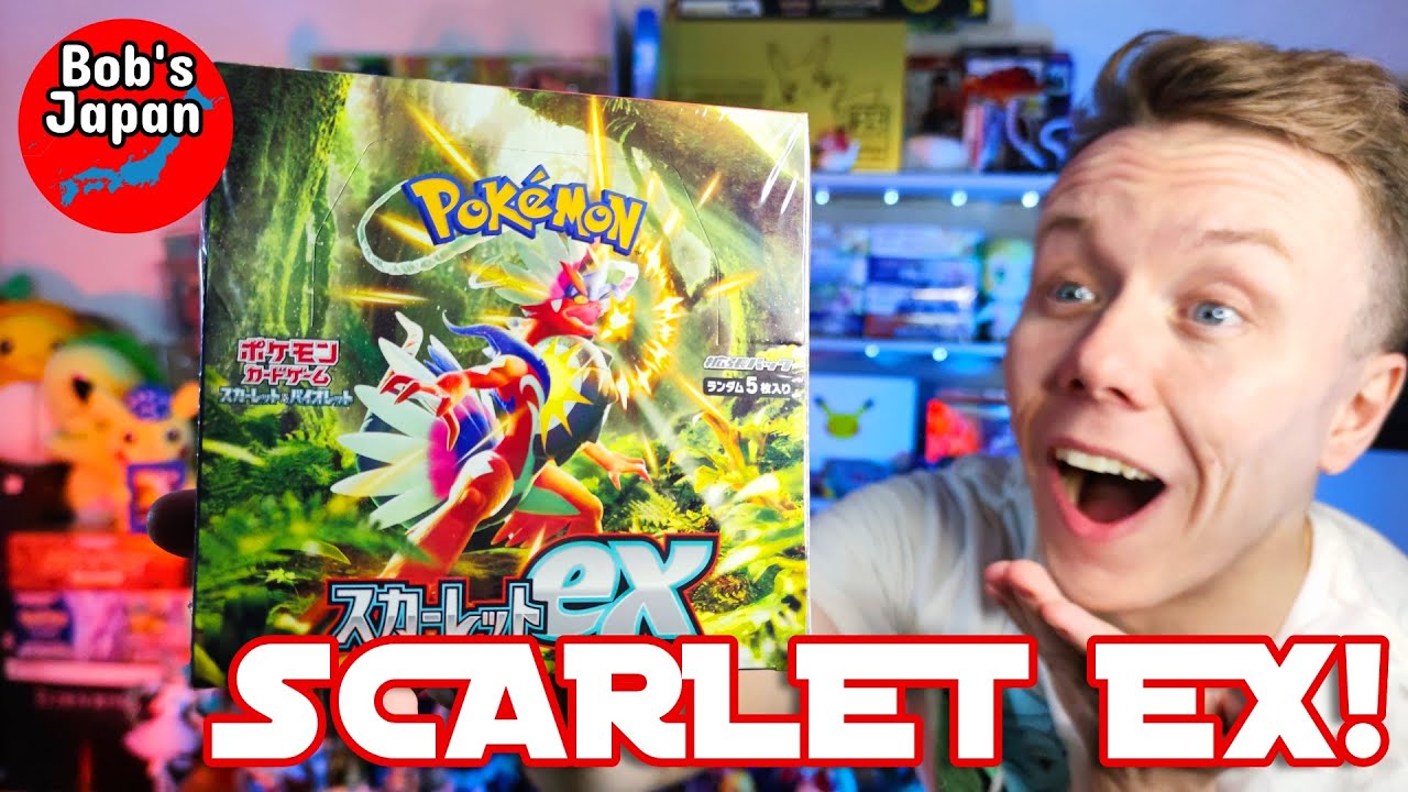Pokemon Cards from Japan! Scarlet EX Unboxing (Spoiler: We pull one of the chase cards!!!)