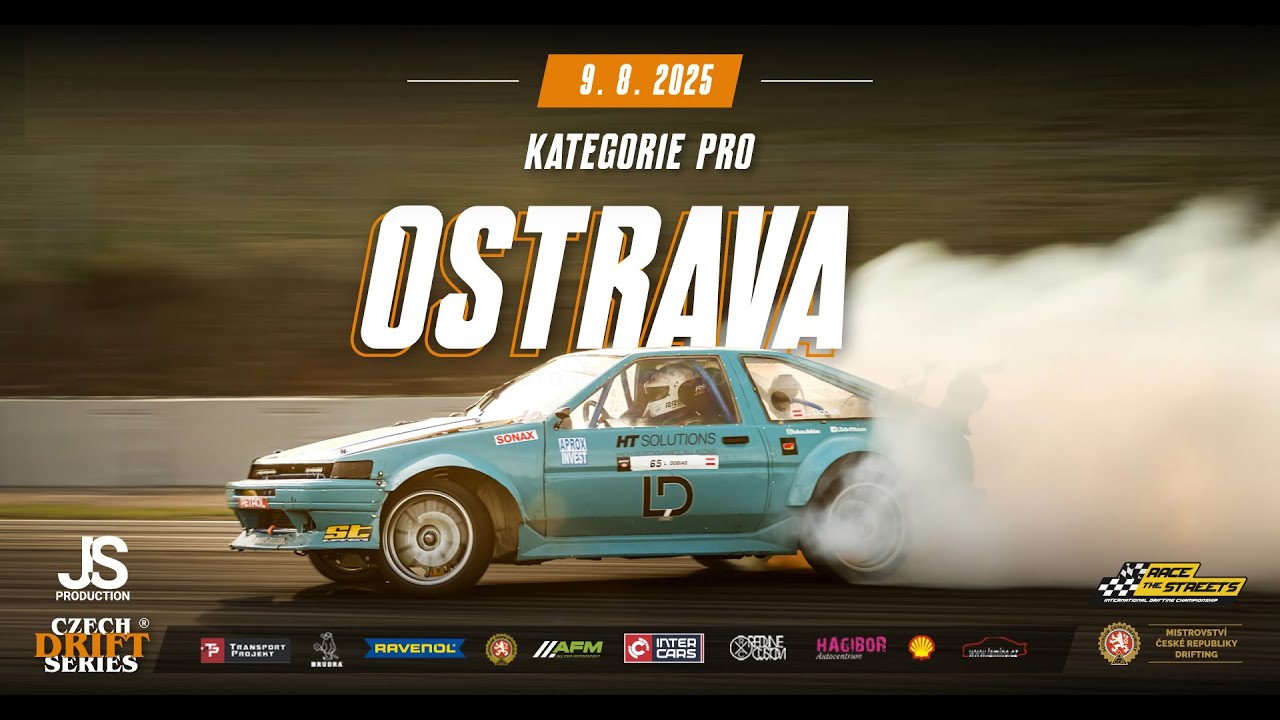 MČR V  Driftu v AČR 2025 - RD3 Ostrava RACE THE STREETS,   Top 32