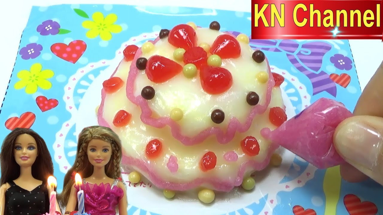 BÉ NA LÀM BÁNH KEM SINH NHẬT CHO BÚP BÊ KN Channel | ĐỒ CHƠI NHẬT BẢN POPIN COOKIN
