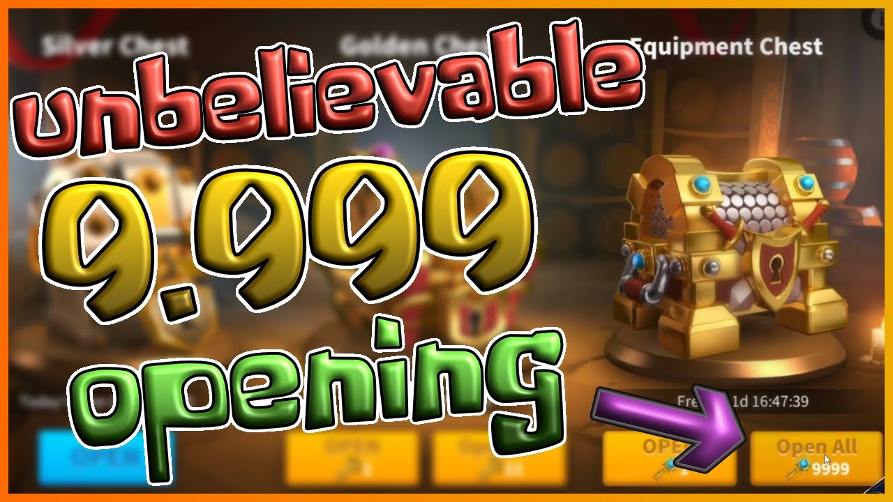 Crazy 9.999 Equipment Key Opening + Analysis [Rise of Kingdoms]