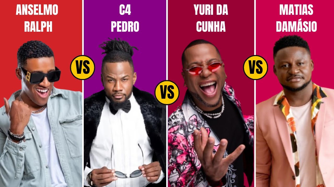 🇦🇴 Comparação: Anselmo Ralph vs C4 Pedro vs Yuri da Cunha vs Matias Damásio