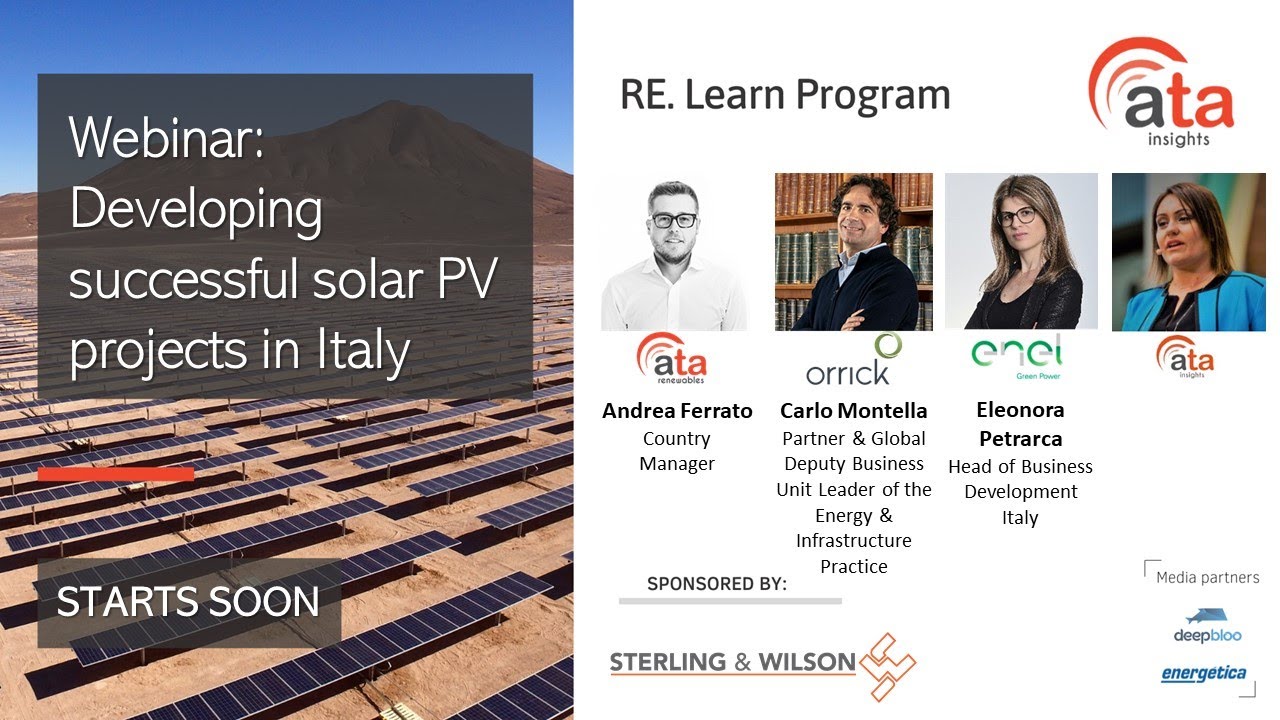 Webinar: Developing successful solar PV projects in Italy