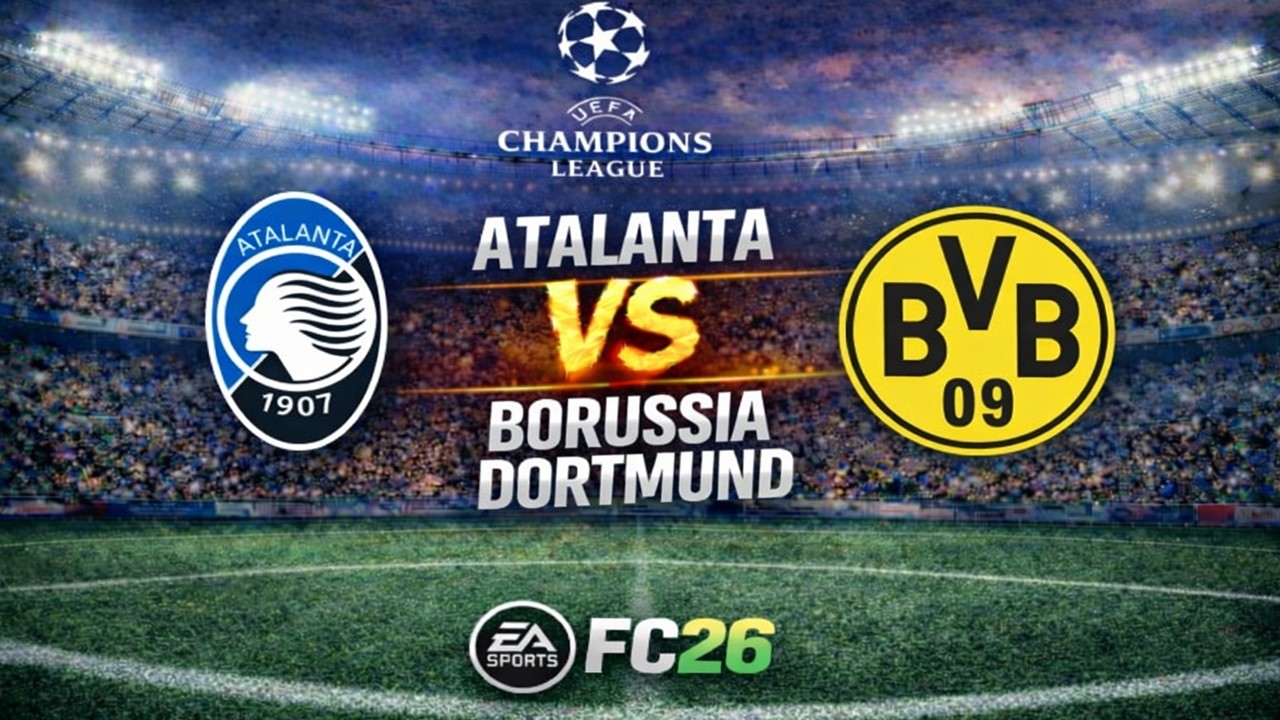 Atalanta 1 vs 0 Borussia Dortmund | UEFA Champions League PS5 FC 26 LIVE