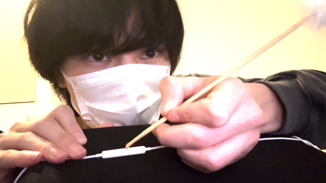 【asmr】イヤホンマイクに直接本気の超高速耳かき『※刺激強め』