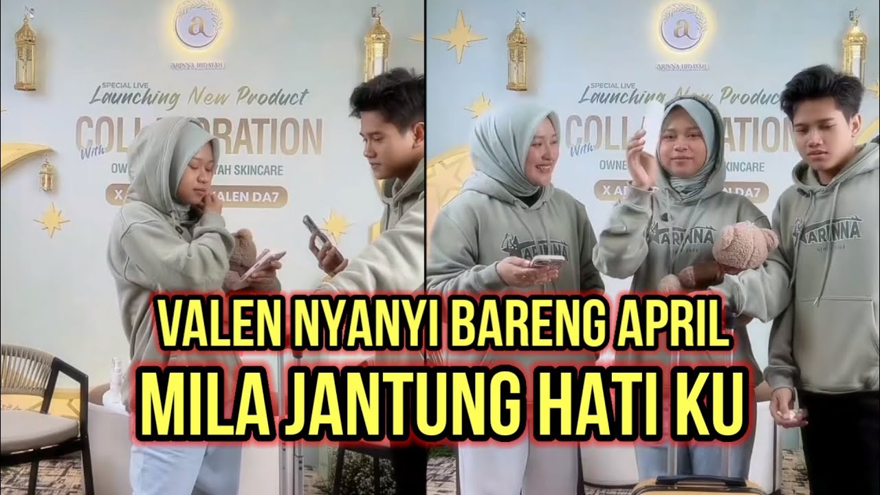 VALEN NYANYI BARENG APRIL, MILA JANTUNG HATI KU!