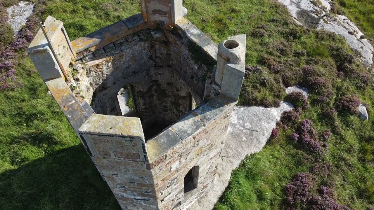 The Bunbeg signal tower, dating back to the Napoleonic era, Donegal, Ireland, Wild Atlantic Way.