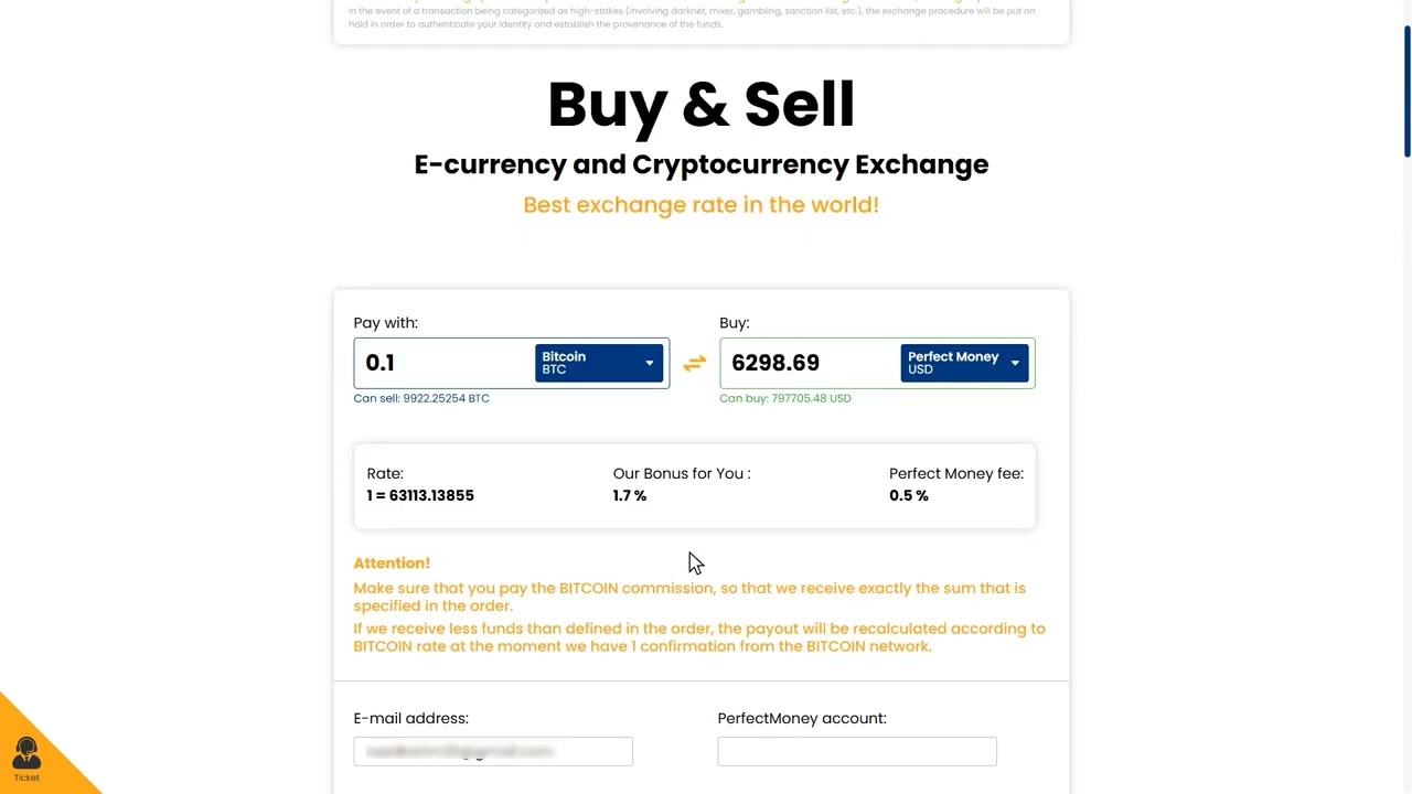 How to Exchange Bitcoin to Perfect Money | E-currency Exchanger Guide