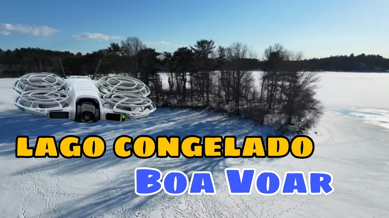 Vou sobre lago congelado com dji neo2