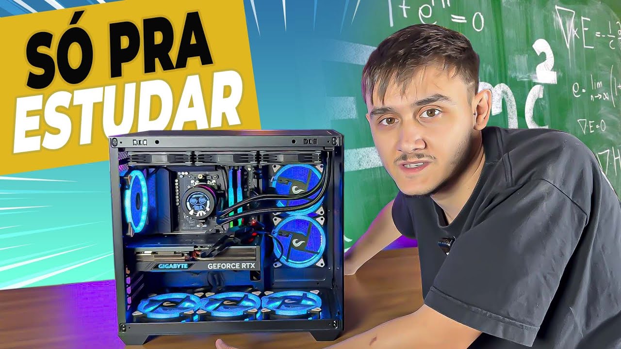 Ele montou esse PC s&oacute; pra ESTUDAR 😂