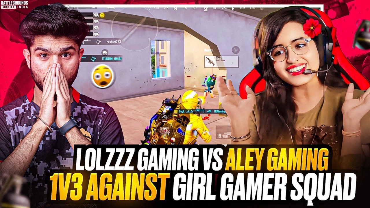 @LoLzZzGaming vs @AleyGaming25 1v3 AGAINST GIRL GAMER | BGMI HIGHLIGHT