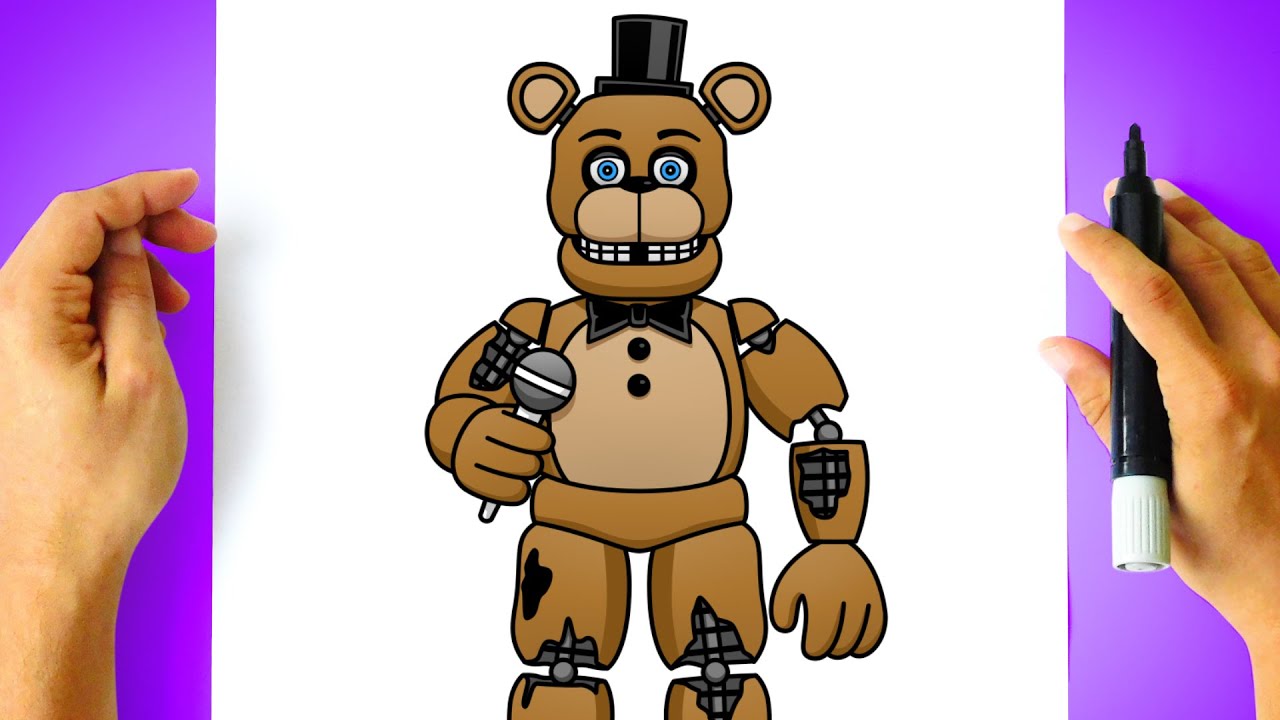 Como DESENHAR o WITHERED FREDDY - Cómo DIBUJAR a WITHERED FREDDY - Five Nights at Freddy's - FNAF 2