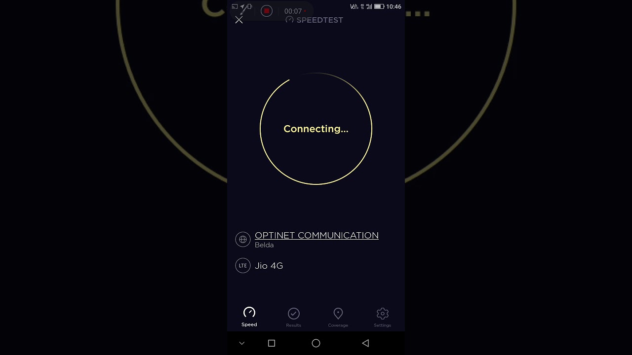 Jio speed check by ookla app android