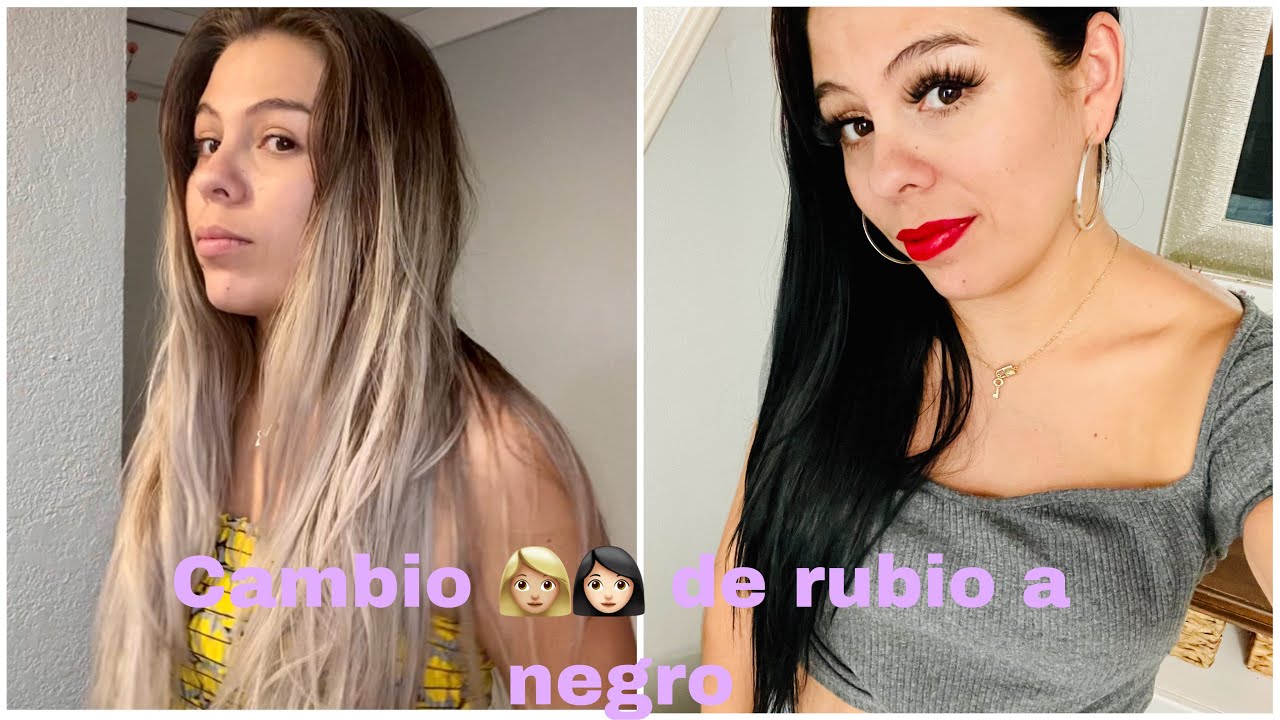 Cómo pinte mi pelo de rubio a negro