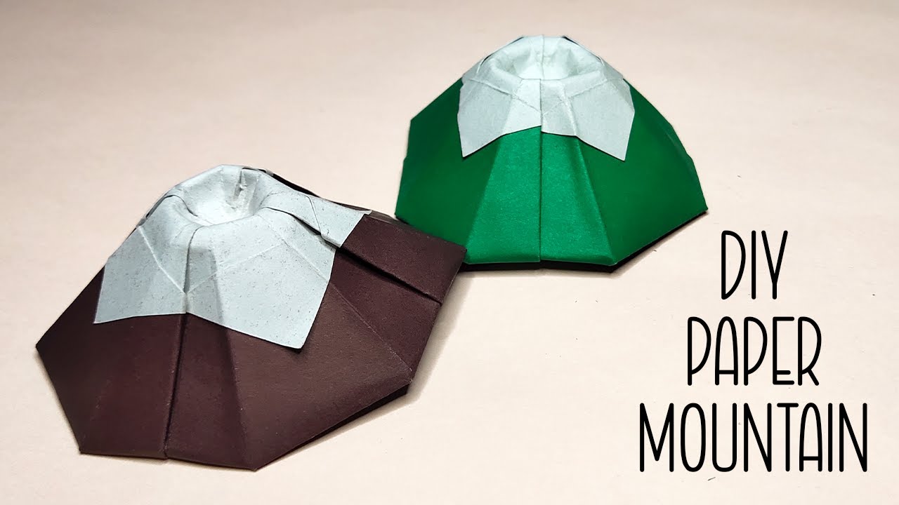 Origami Volcano | Paper Mountain Craft | ORIGAMI MOUNT | Paper crafts @Deecrafts