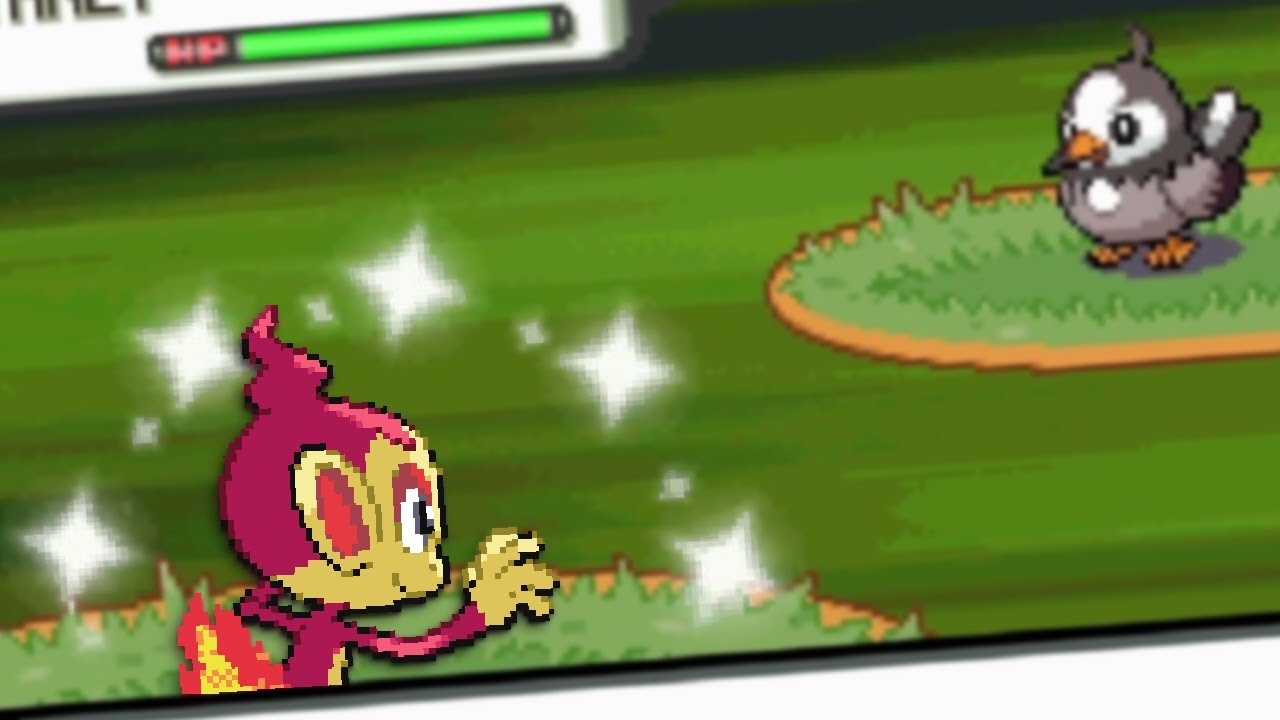 Shiny Chimchar after ONLY 94 soft resets in Pokemon Diamond