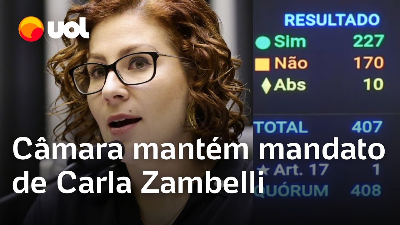 C&acirc;mara mant&eacute;m mandato da deputada federal Carla Zambelli, ap&oacute;s ser condenada pelo STF