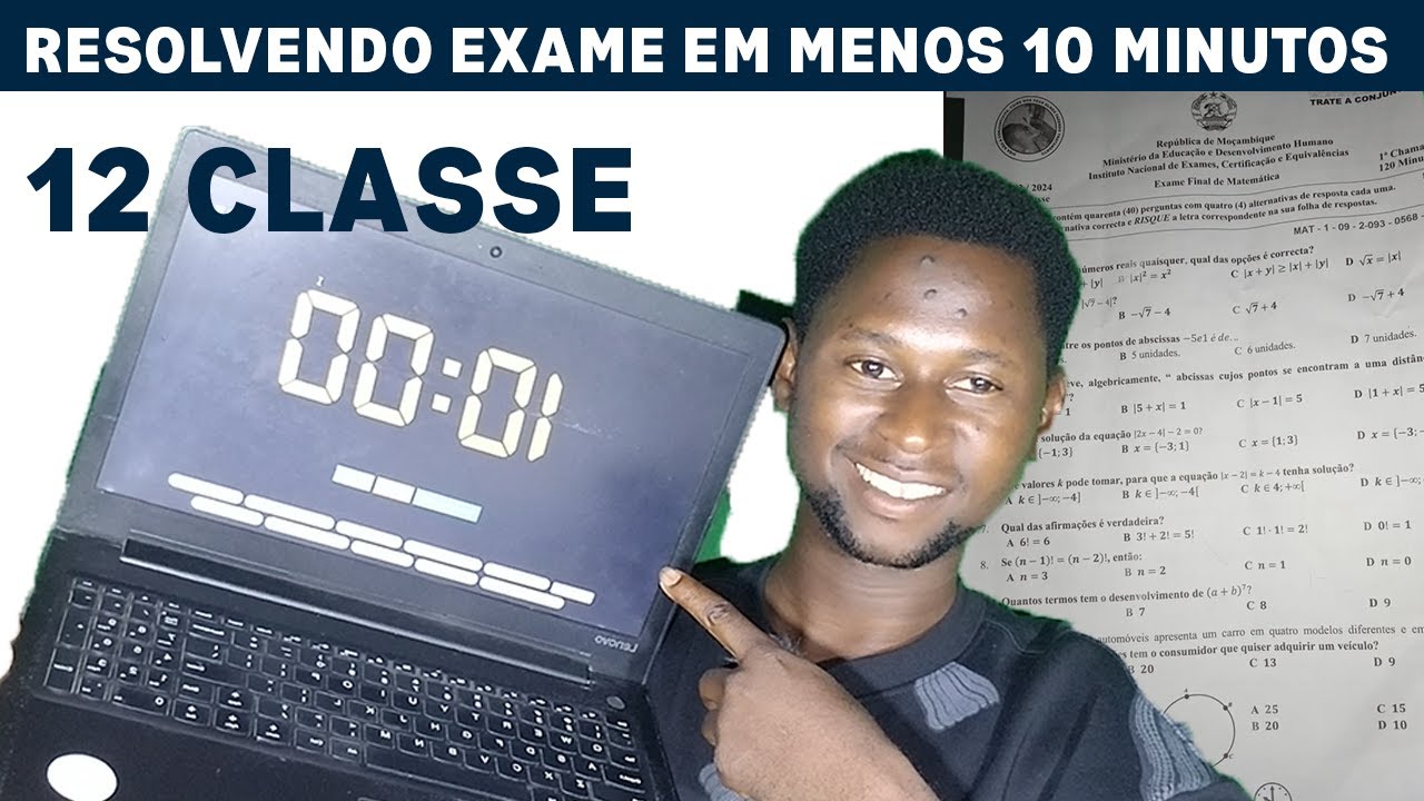COMO RESOLVER EXAMES DA 12ª CLASSE DE MATEMÁTICA EM MENOS DE 20 MINUTOS - JULI MOMADE ✅
