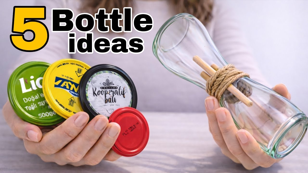 Don’t Throw Away Glass Bottles & Jars! 5 Genius DIY Home Decor Ideas