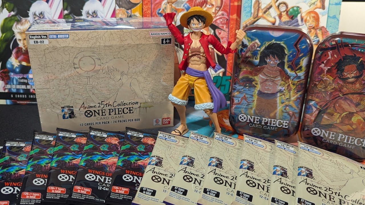 EB-02 RELEASE DAY!! Anime 25th Collection variety rip! With some OP-06, OP-10, and some Marvel!