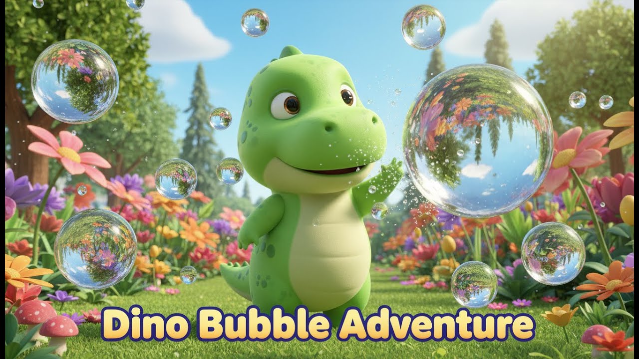 Dino Bubble Adventure – Nursery Rhyme, Toddler Learning, Dinosaur Fun, and Imaginative Play