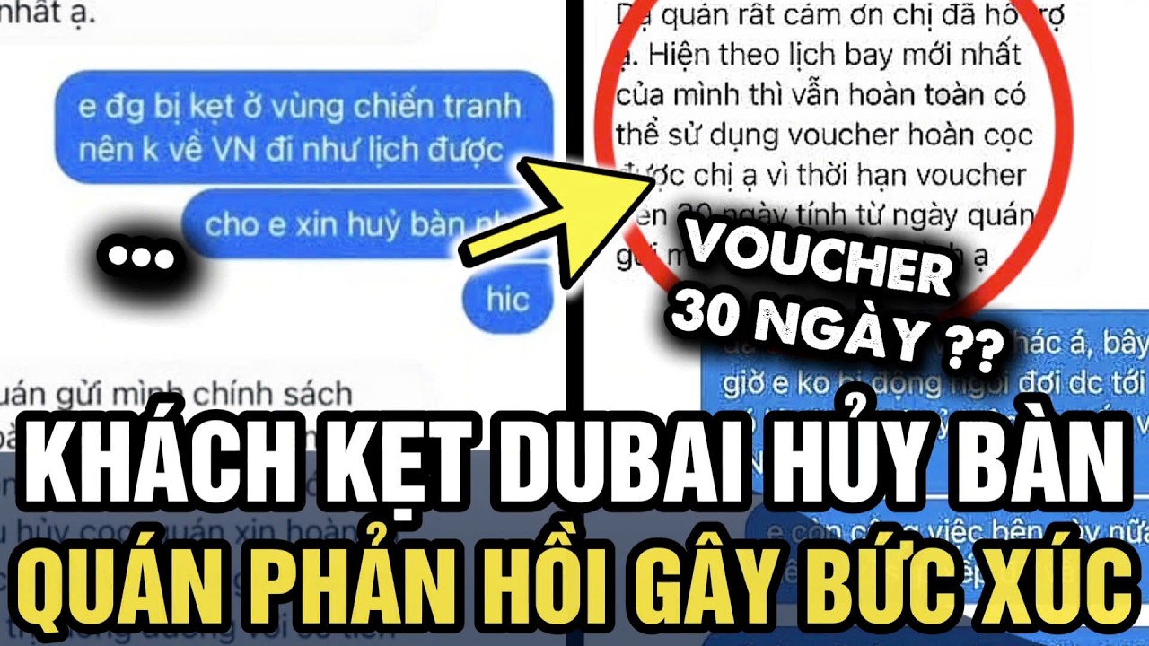 Khách BỊ KẸT Ở DUBAI nhắn tin xin hủy bàn, quán nhậu ở HCM phản hồi GÂY TRANH CÃI | Tin 3 Phút