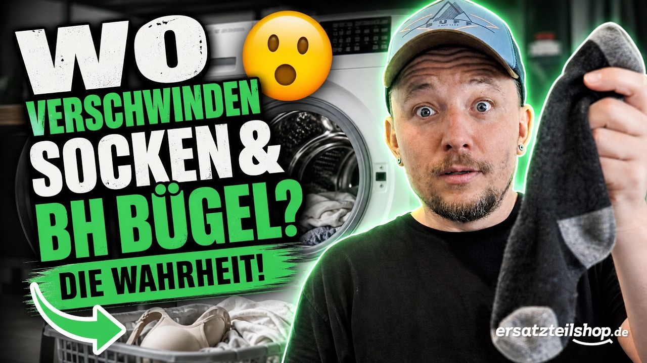 Verlorene Socken und BH Bügel aus der Waschmaschine holen - so geht es!
