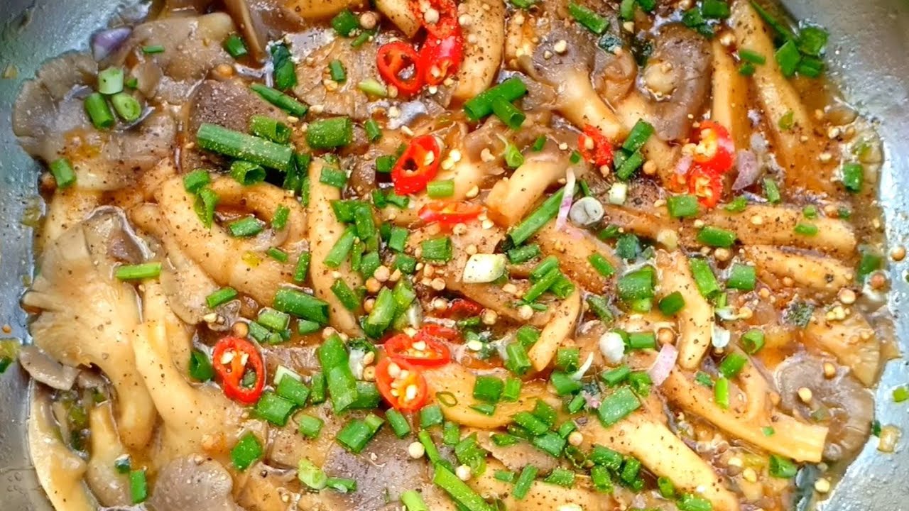 NẤM BÀO NGƯ KHO TIÊU ngon - Nấm kho tiêu - Nấm kho chay - Tú Lê Miền Tây