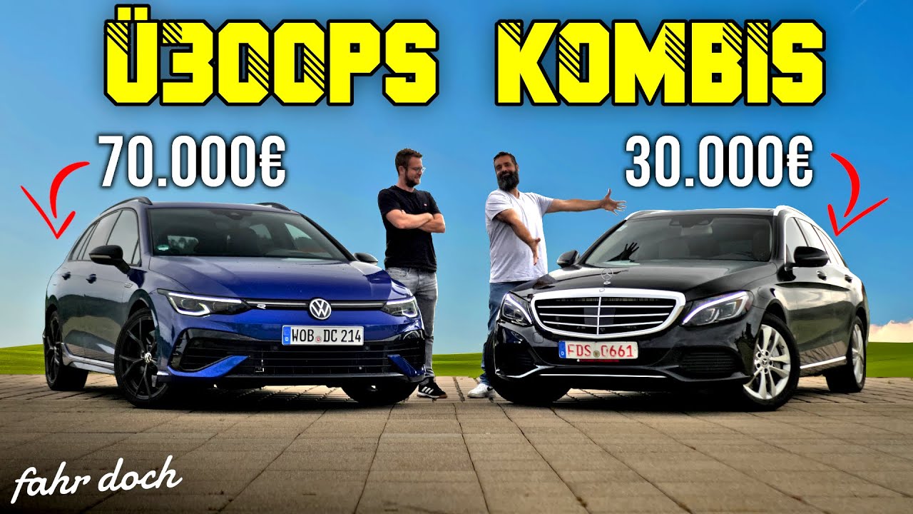 DUELL der POWER-KOMBIS! Mercedes C400t vs VW GOLF R Variant | ALT gegen Neu | Fahr doch