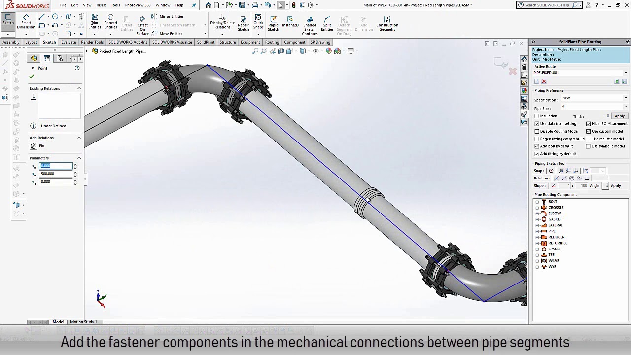 SolidPlant 3D: Fixed Length Pipes