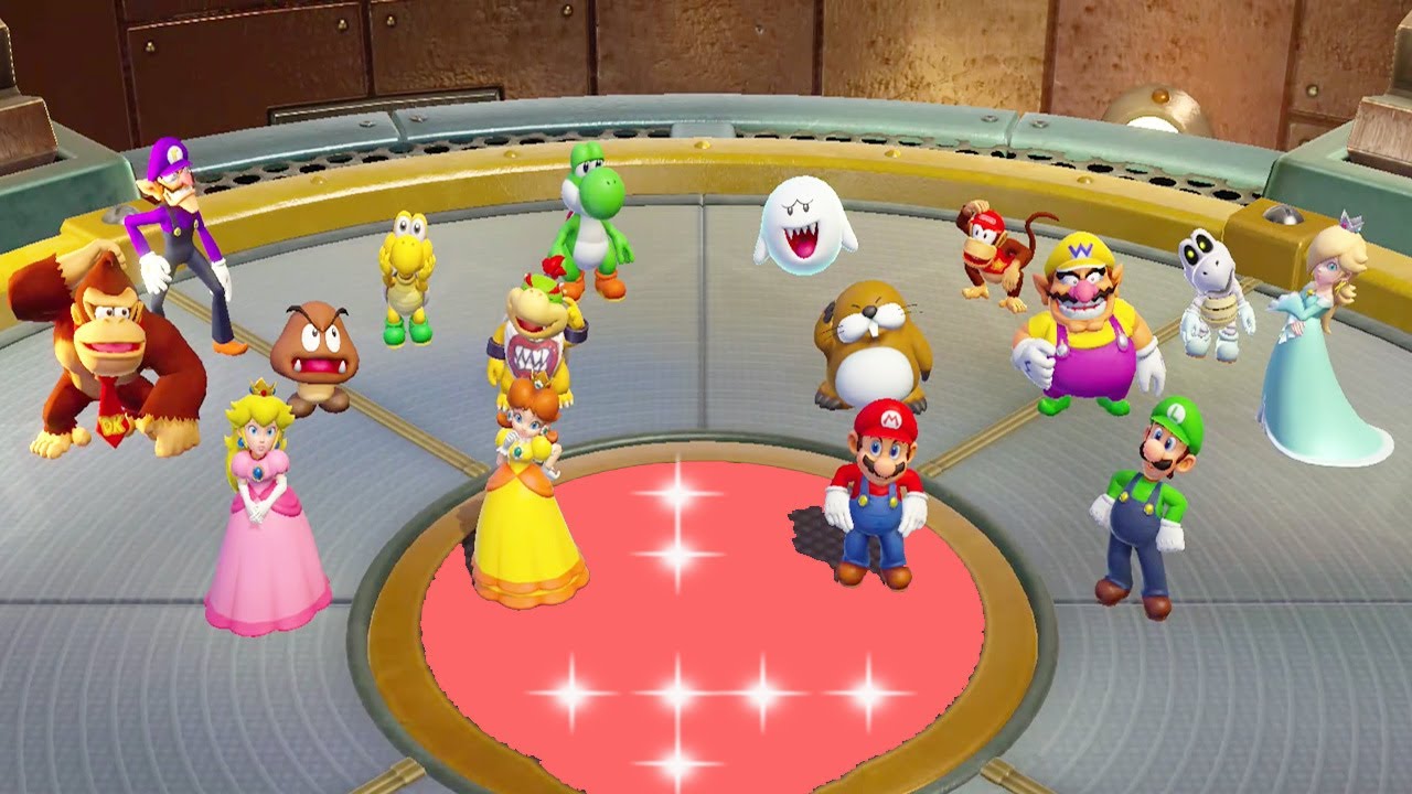 Super Mario Party All Minigames - Peach Daisy Vs Luigi Mario (Master Cpu)